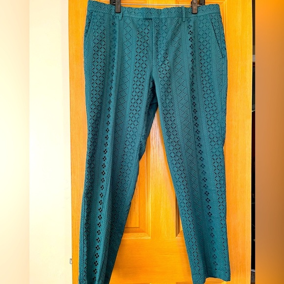 International Concepts Eyelet Pants in Island Breeze  NWT - Picture 1 of 13